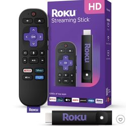 Roku Streaming Stick 2025 HD Roku Streaming Device with Voice Remote: Wi-Fi, HDMI, 1080p, Apple Airplay