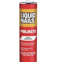 Liquid Nails 10 onzas Adhesivo de construcción de látex para proyectos interiores marrón claro