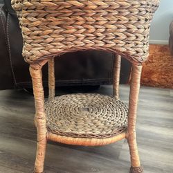 Wicker End Table