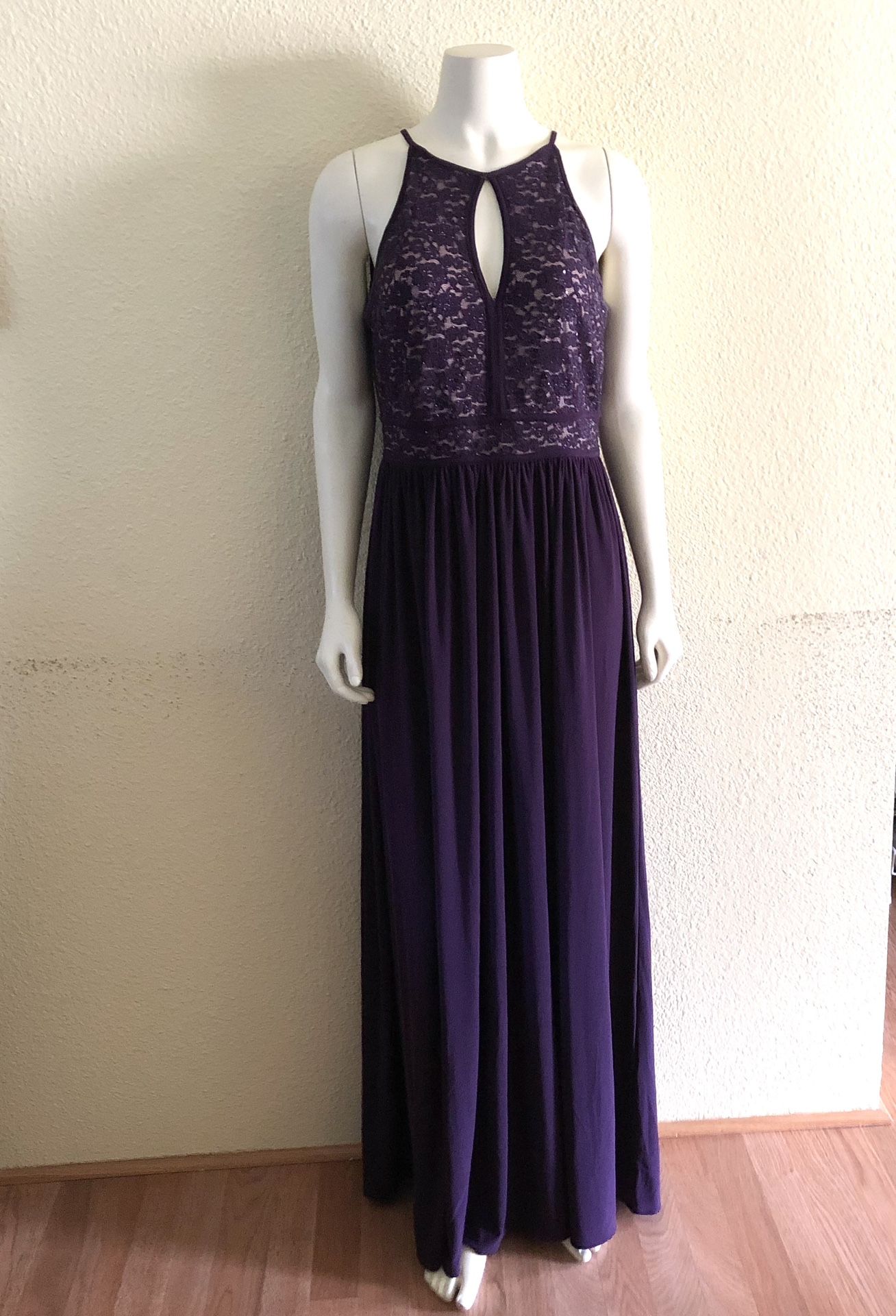 ELEGANT R&M  Women’s Purple Maxi Formal Evening Dress Gown Size 10