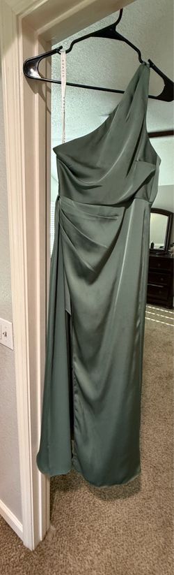 J14 Azazie Green formal dress