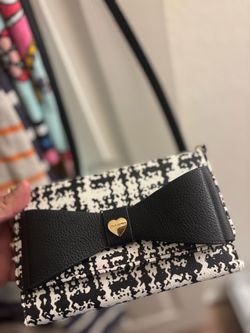 Betsey Johnson Black and White Crossbody Bag