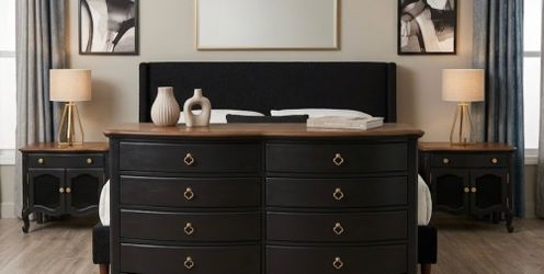 Dresser with nightstands