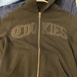 Cookies vvs rhinestone Zip up Hoodie