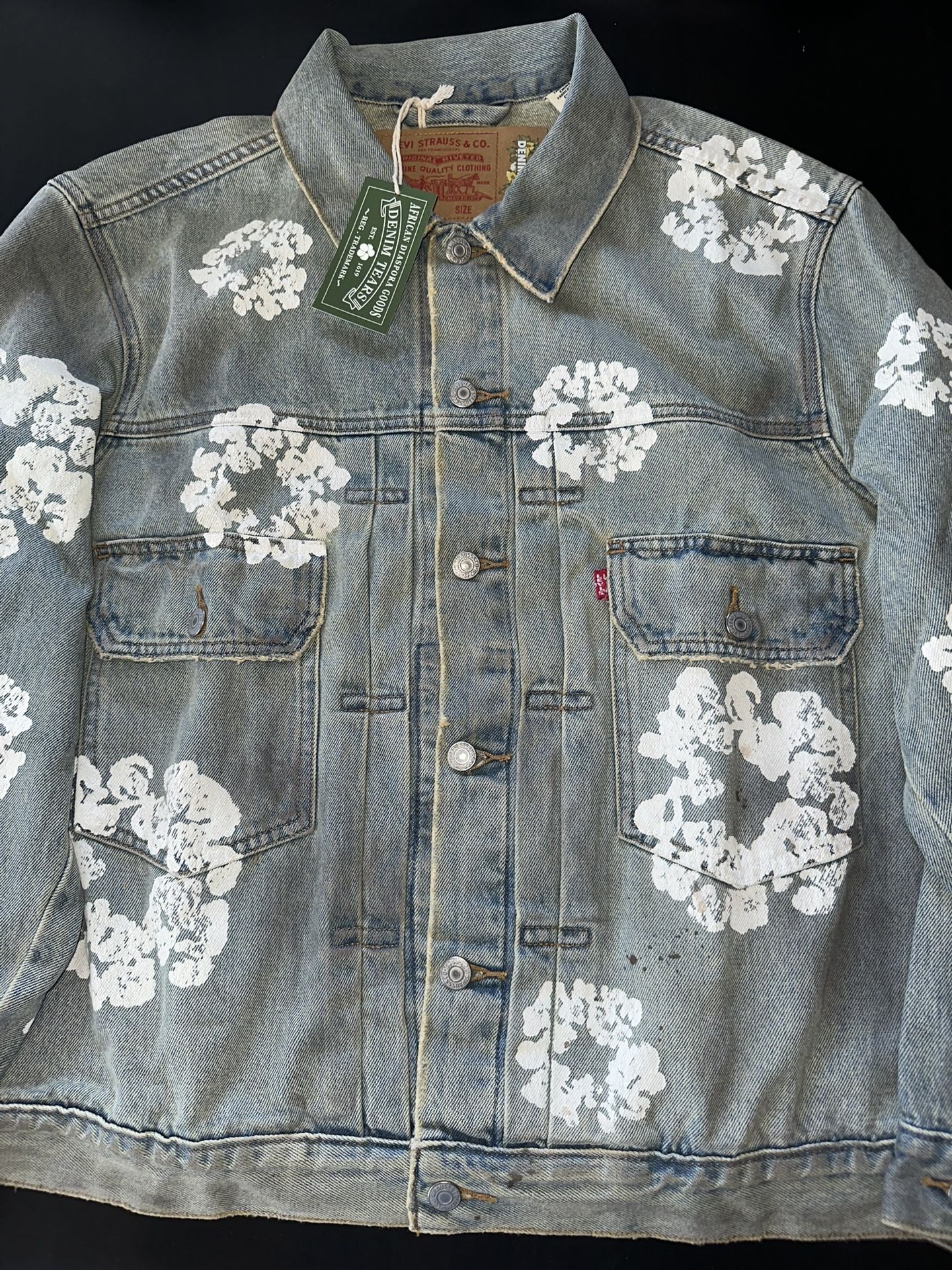 Denim Tears Dirty Wash Wreath Type 2 Light Wash Mens XL Jean