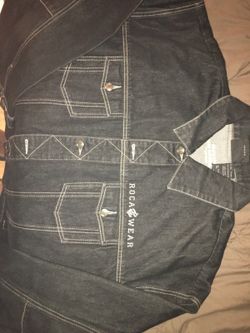 3XL Roca Wear denim jacket (black)