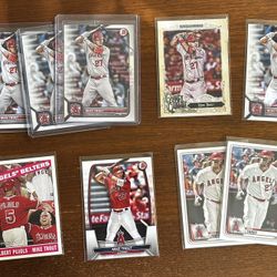 Mike Trout Baseball Card Lot (9 Cards)