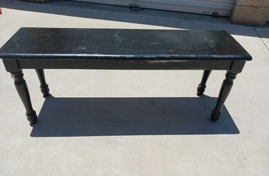 Black Wooden Bench