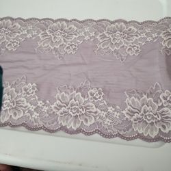 Stretchy Lavender Lace 6.5 Yards