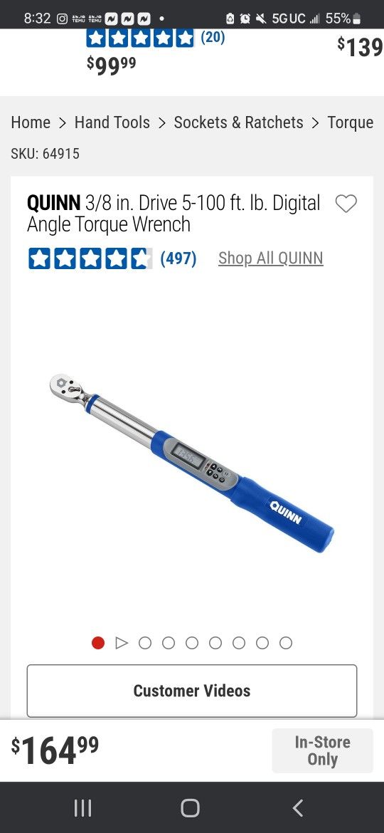 Quinn 3/8 Digital Torque Wrench