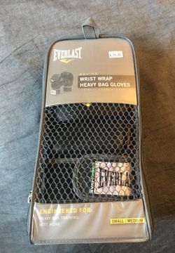 Everlast wrist wrap heavy bag gloves