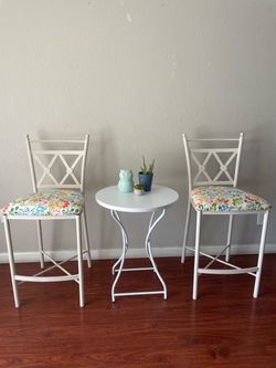 Outdoor Table and 2 Chairs Set