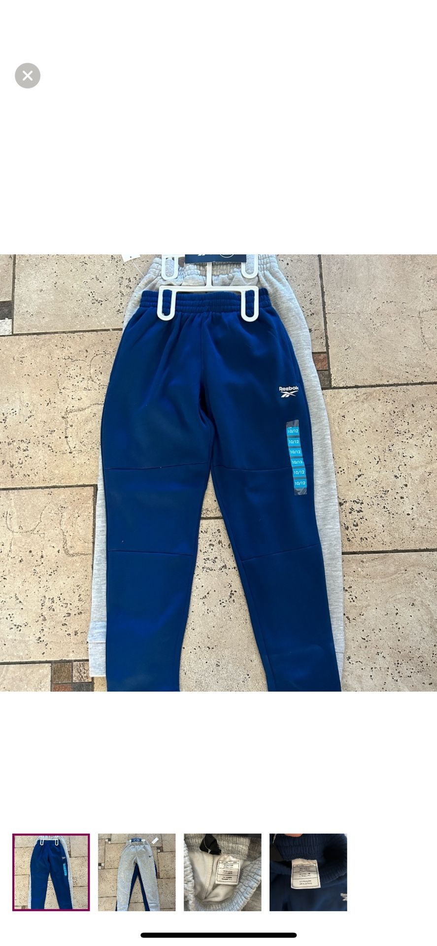 NWT Reebok boys fleece jogger 2pack Size 10/12