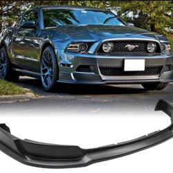 Fits 13-14 Ford Mustang GT Coupe R Style Front Bumper Lip Spoiler Unpainted PU