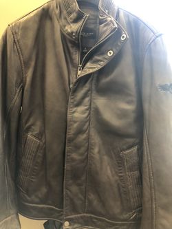New Brown Leather Bomber 