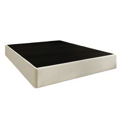 Castle Place 8 Inch King Metal Box Spring with Beige Linen Cover