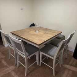 Fulton Six Piece Dining Table Set with Bench blends