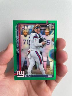 JAXSON DART 2025 TOPPS CHROME IMAGE VARIATION GREEN REFRACTOR RC ROOKIE /99 #306