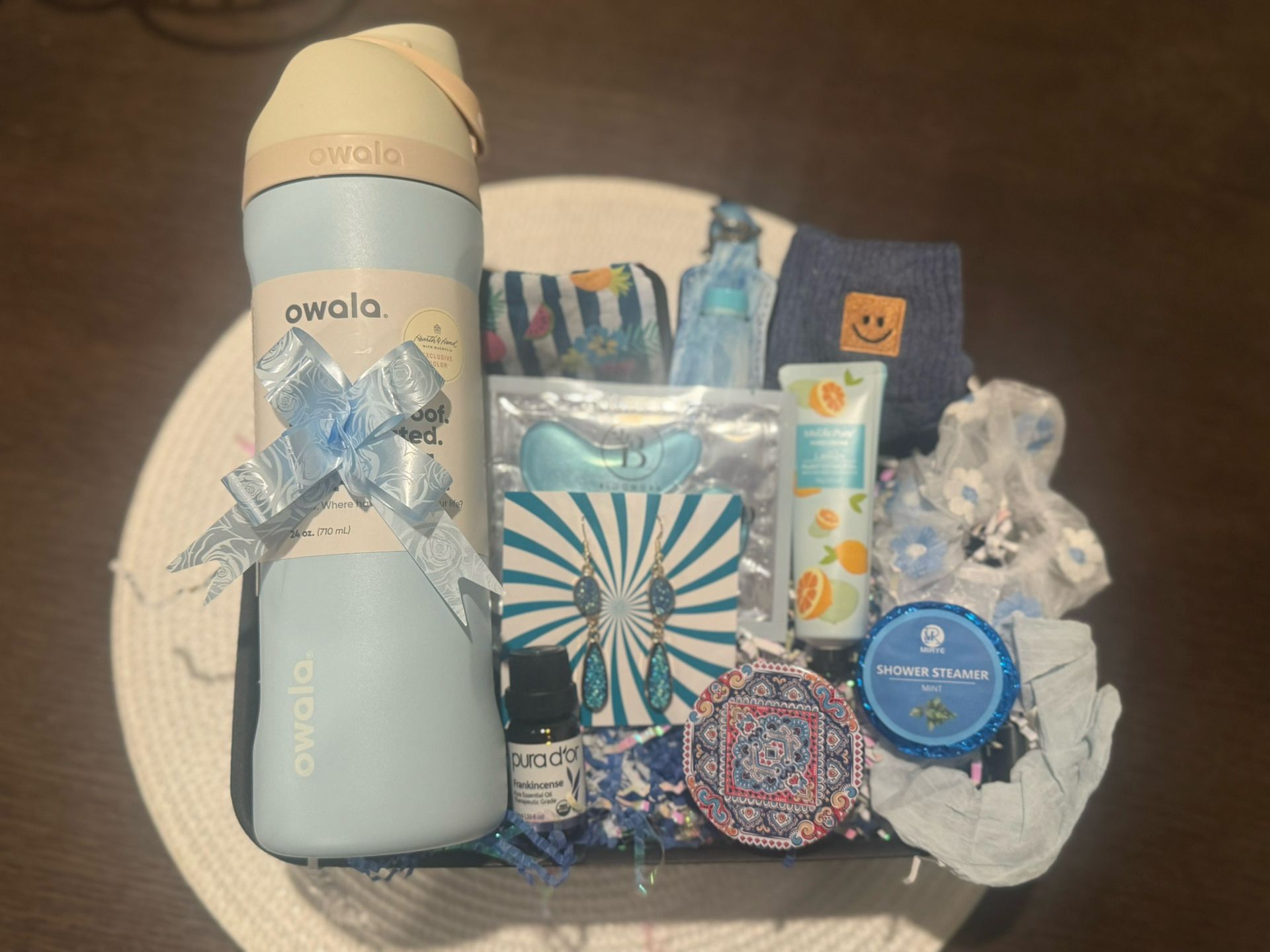Blue Gift Basket