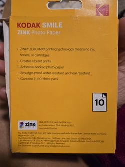 Kodak Smile Printer Photo Paper