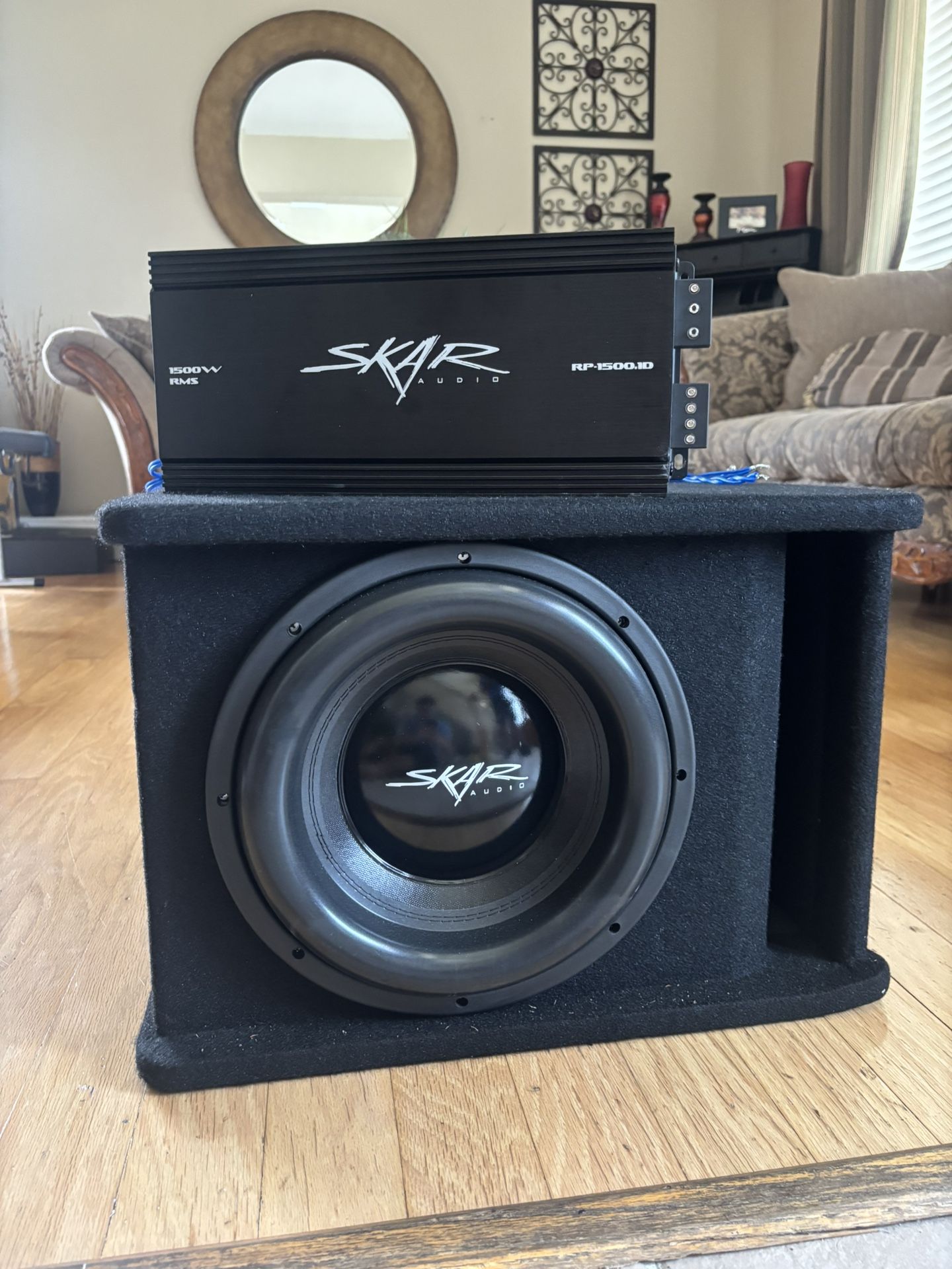 Skar Audio 12” Subwoofer & RP-1500.1D Monoblock Amp Combo – 1500W RMS