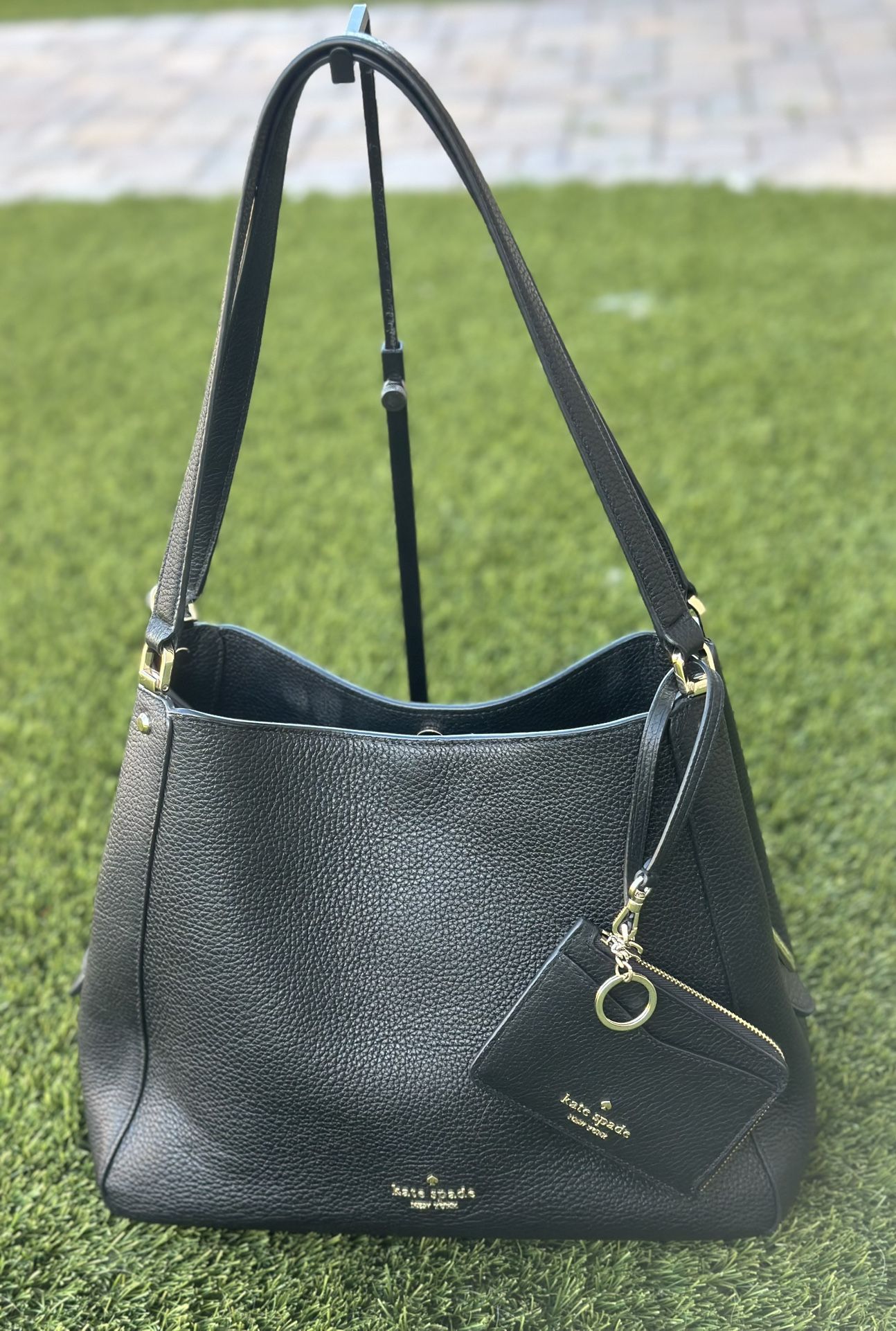 Kate Spade New York shoulder bag with card holder, GUC/Set Kate Spade