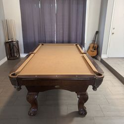 8ft Sportcraft Pool Table – Solid Wood + Accessories – North Phoenix