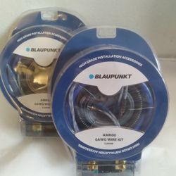BLAUPUNKT 2 SET 0 GAUGE CCA 5000W CAR AMPLIFIER INSTALL KIT 