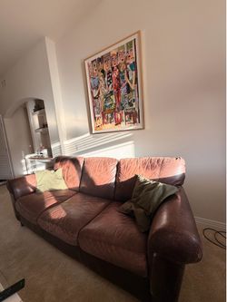 Brown comfy couch
