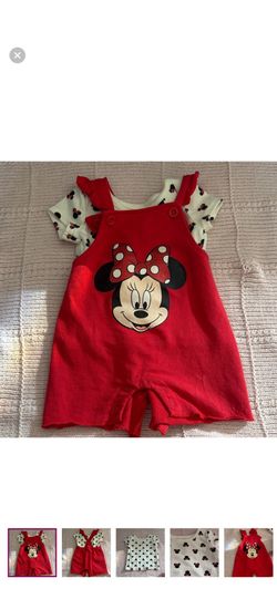 Disney Red Minnie Mouse Baby Romper