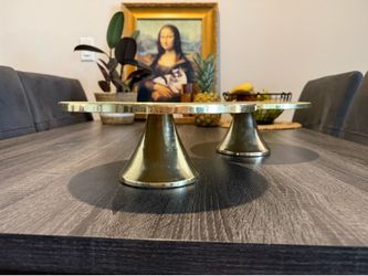 Spritz Metallic Cake Stand (set of 2)