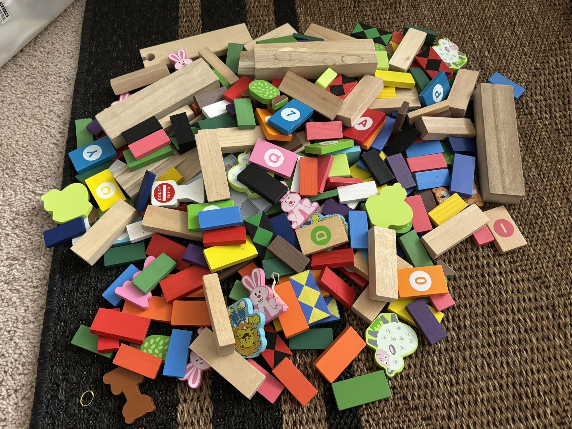 Dominoes Wooden Building Blocks Stacking