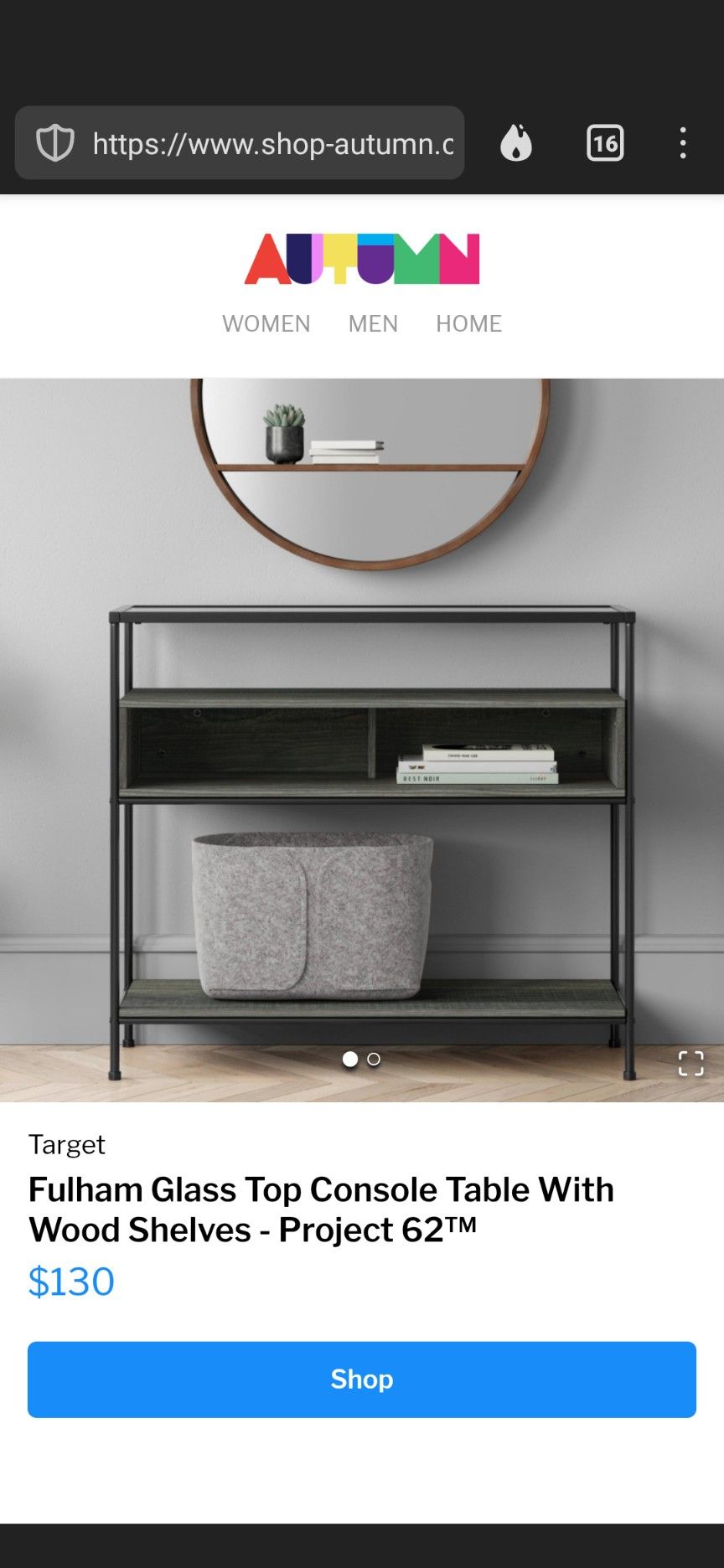 Fulhom Console Table Brand New