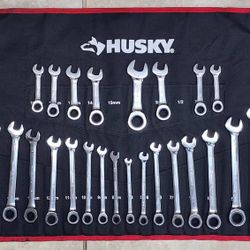 Husky Ratcheting Wrench Set with Pouch (28-Piece)