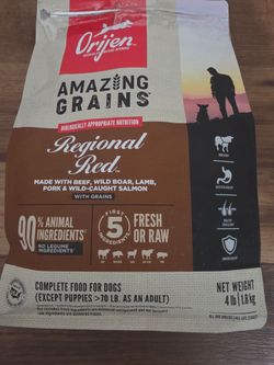 Orijen dog Food 4lb Bag regional red Best By 2028
