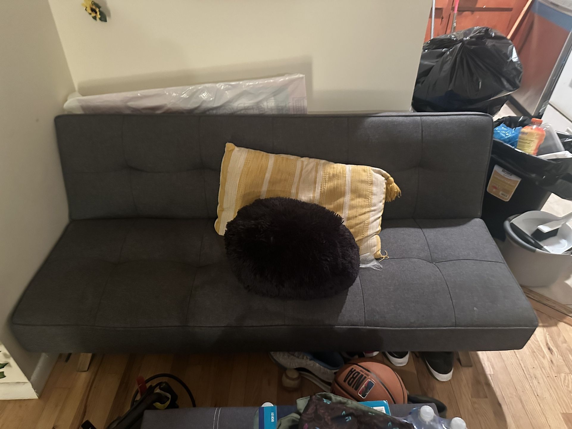 Grey Futon Sofa
