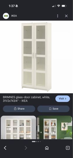 Glass door cabinet x2