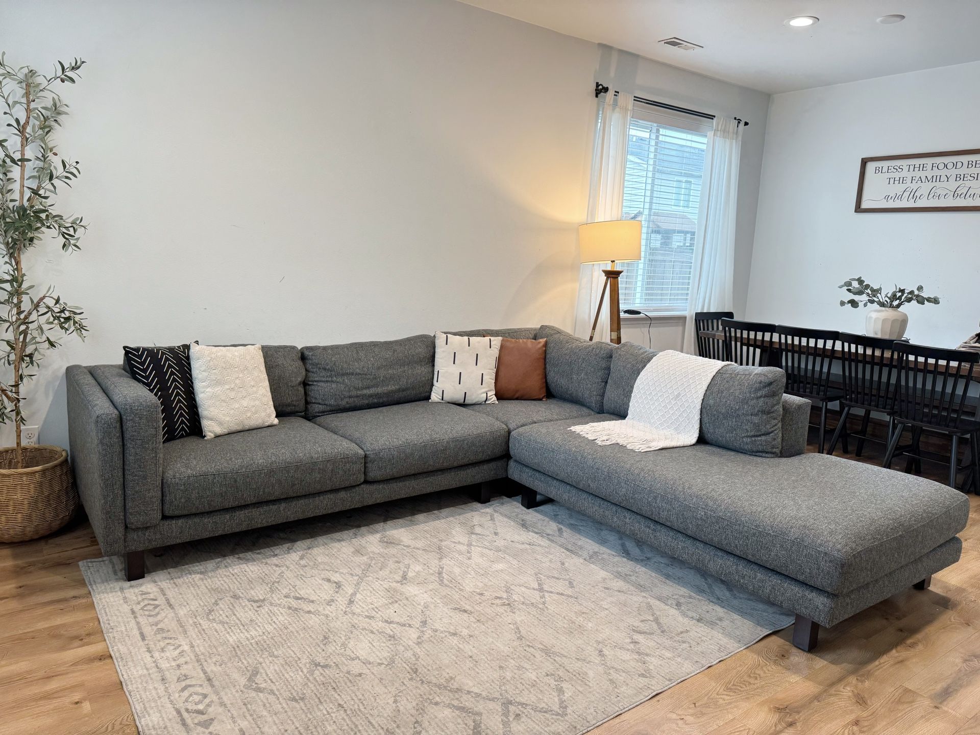 Beautiful Down Filled Room & Board Cade Sectional Couch