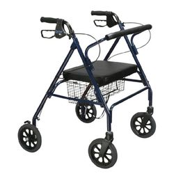 NEW  NEW Drive Medical Bariatric Foldable Rollator Walker 10215BL-1 New, Open Box 26.75" x 30.5" x 35.25"  Lightweight Steel Frame Supports up to 500 
