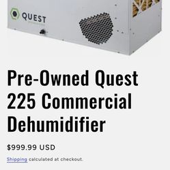 Quest  Dehumidifier 225 And 165