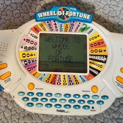 Vintage Wheel of Fortune Handheld Game with Expansion Cartridge Tiger 1999