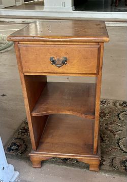 Wood Nightstand 