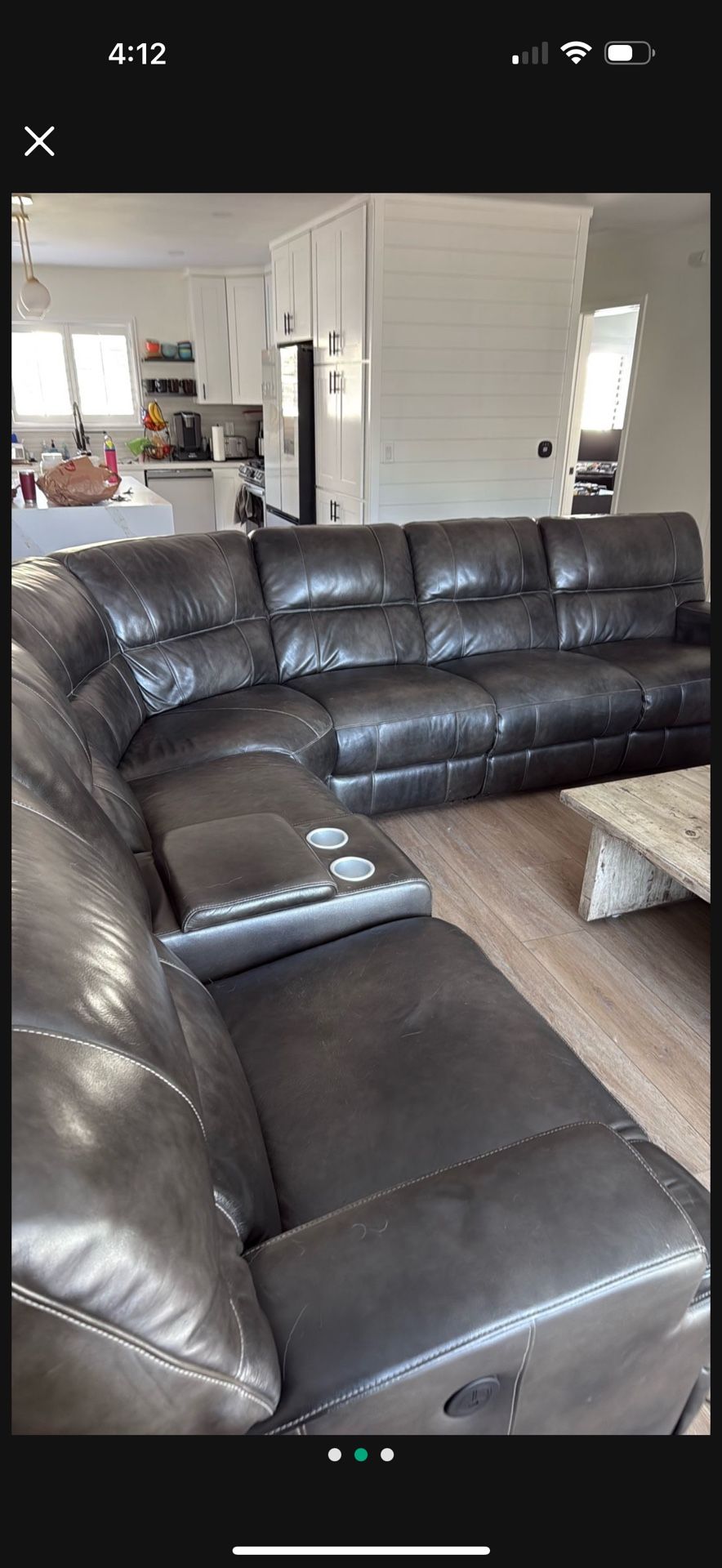 Reclining Leather Sectional Sofa