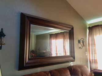 Wood Framed Oversized wall mirror