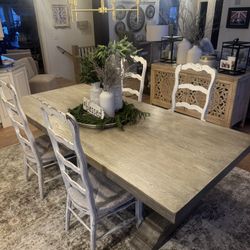 Kitchen Table And 4 Chairs –  Pottery Barn Banks Extendable table