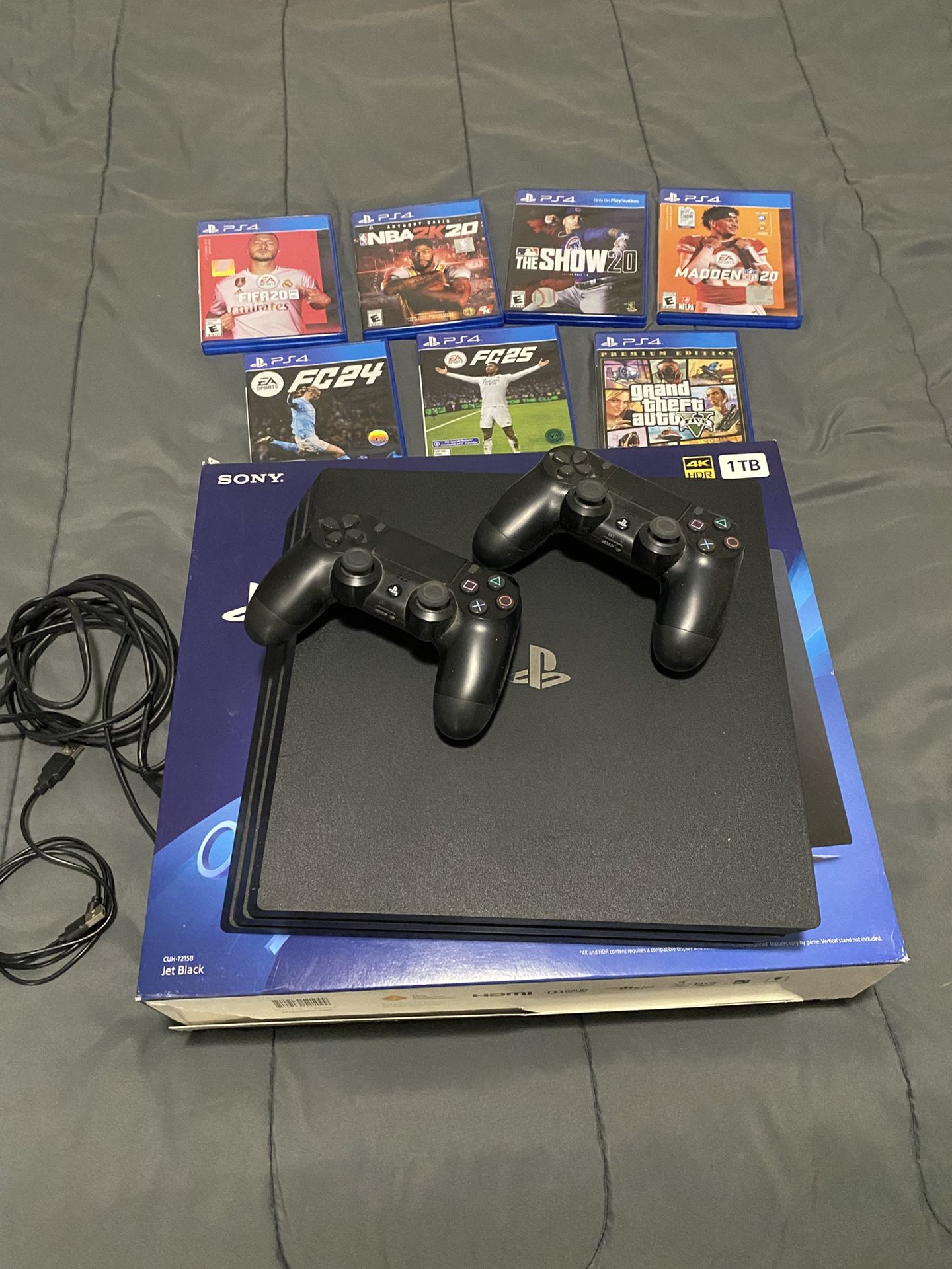 Sony PS4 Pro 1TB + Controller And 7 Games 