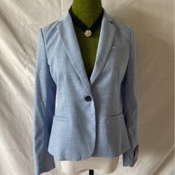 Women’s banana republic blazer blue single breasted size 2 petite
