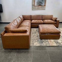 Genuine Leather Sectional Couch Set 🌟 Color Options Extra Discount Code RSG 
🔥🔥 Mention OfferUp for this Special Price!!