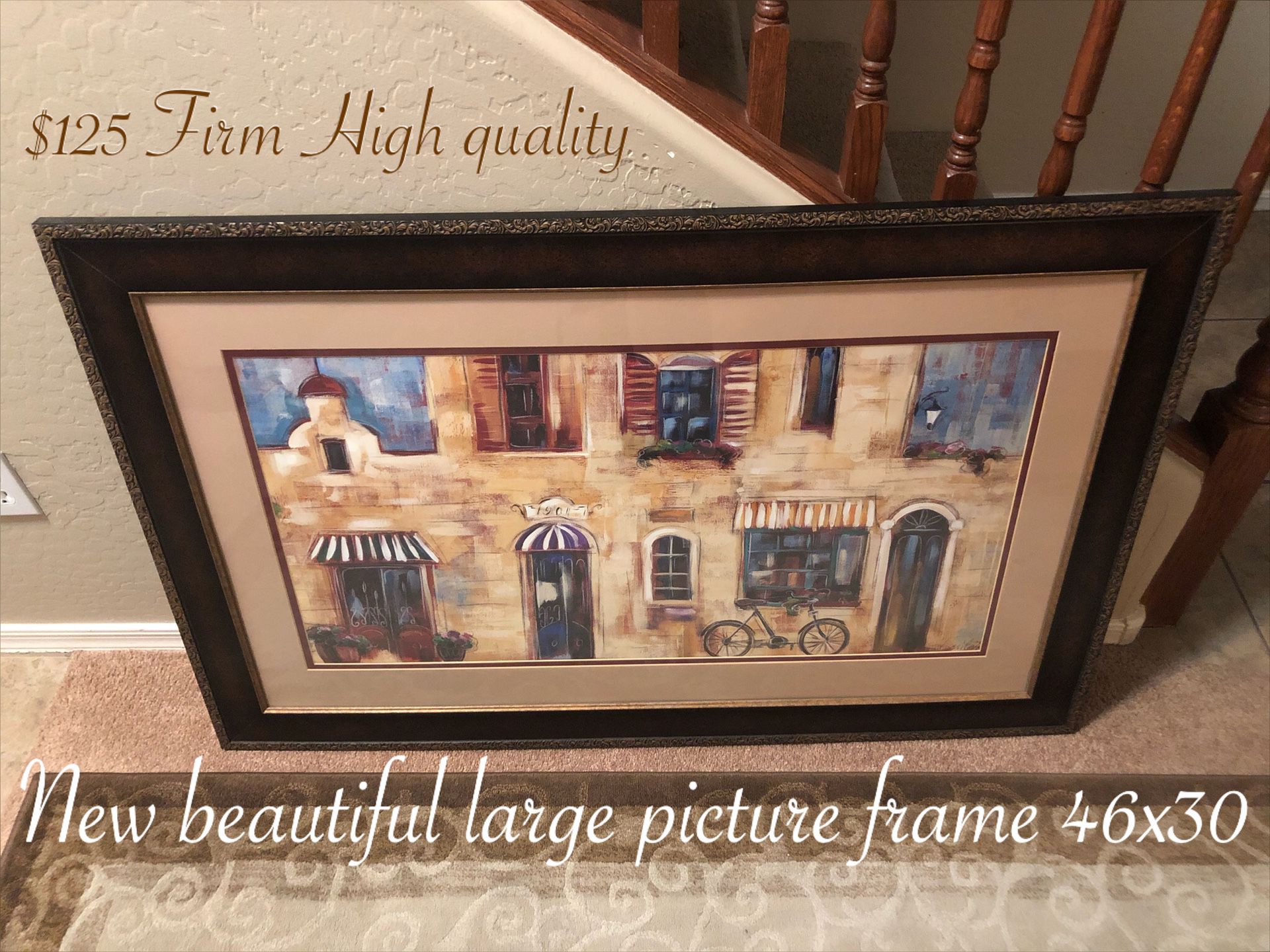 New beautiful large picture frame 46 x 30 $125 firm
