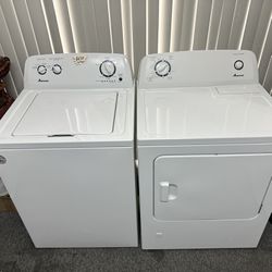 AMANA TOP LOAD WASHER AND GAS DRYER SET 